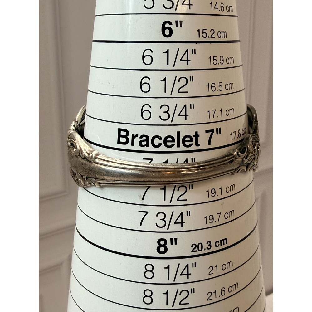 Hand Made Towle Sterling Silver El Grandee Fork Cuff Bracelet Vintage 1964 46.9g - Picture 9 of 10